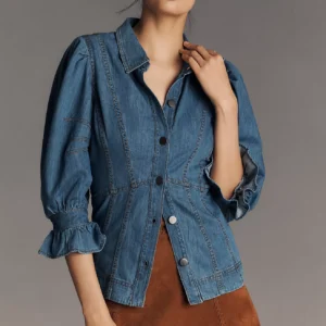 Camisa Denim Puffy Sleeve