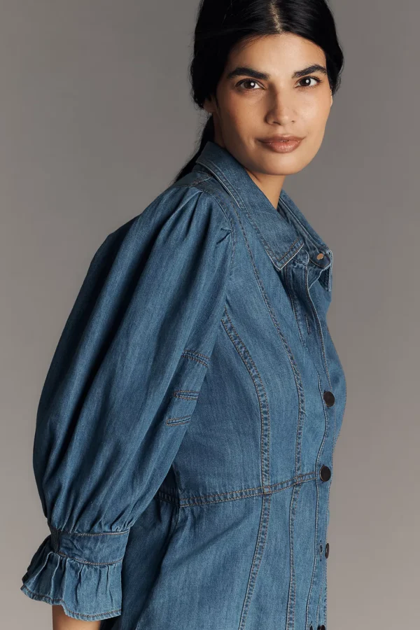 Camisa Denim Puffy Sleeve - Imagen 3