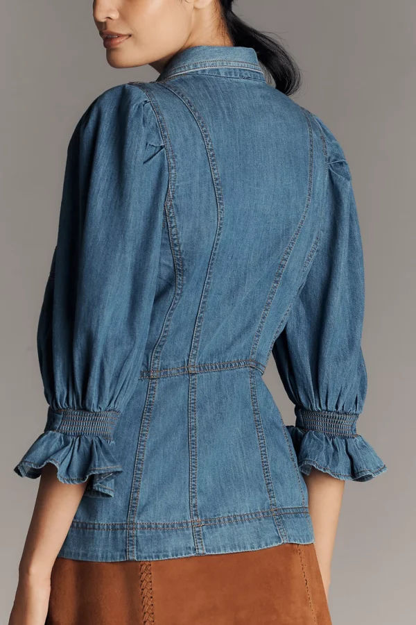 Camisa Denim Puffy Sleeve - Imagen 2