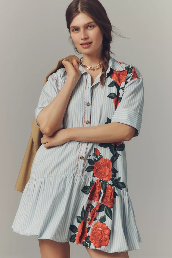 Mini Vestido Camisero Maeve de Manga Corta