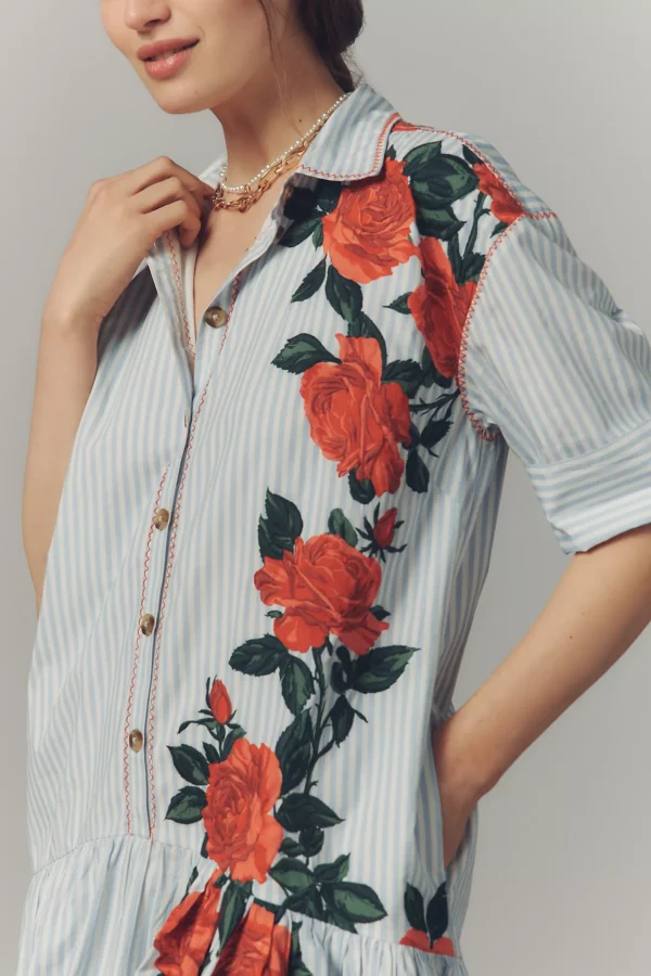 Mini Vestido Camisero Maeve de Manga Corta - Imagen 4