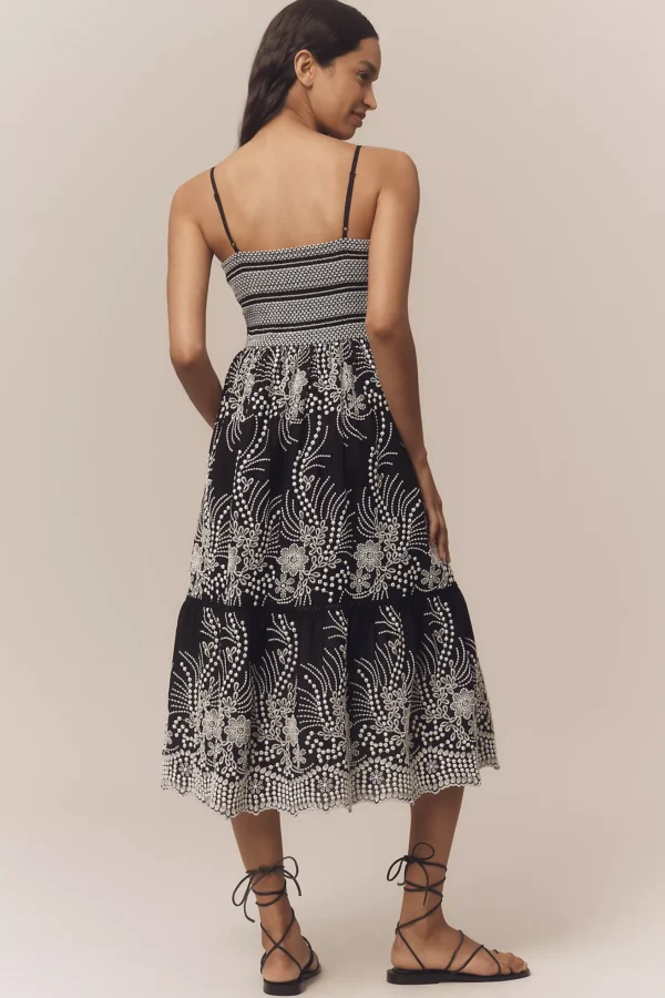 Vestido Midi con Escote Corazón y Volantes - Imagen 4