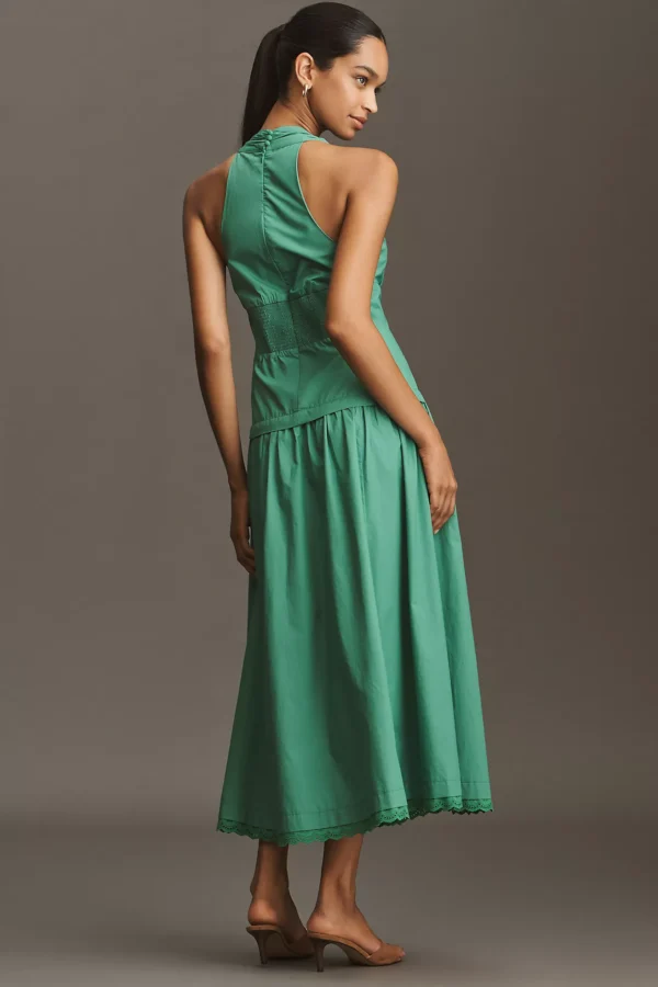 Vestido Midi Maeve Halter con Escote en V - Imagen 3