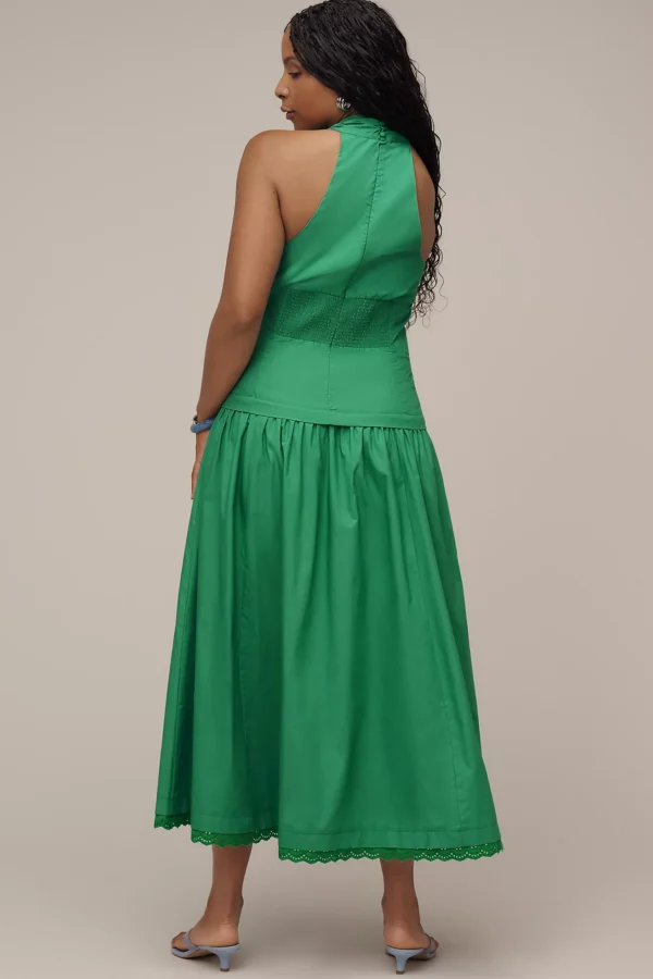 Vestido Midi Maeve Halter con Escote en V - Imagen 6