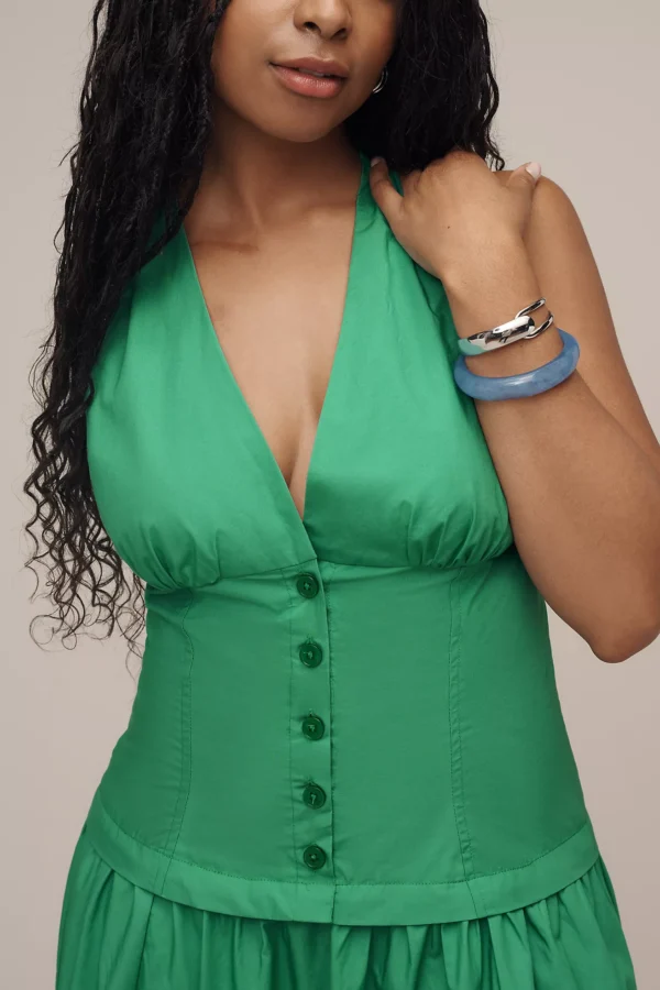 Vestido Midi Maeve Halter con Escote en V - Imagen 5