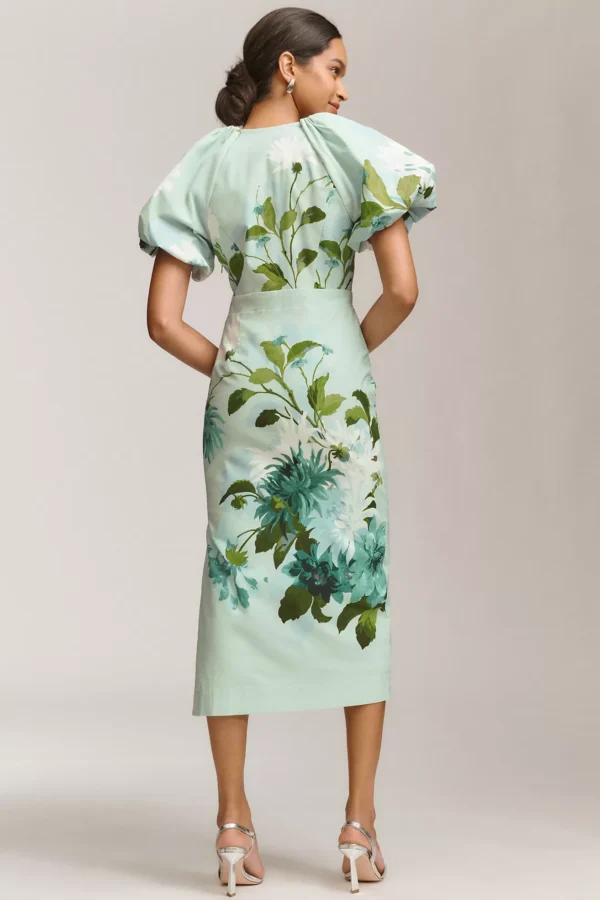Vestido Midi BHLDN Brooke con Mangas Abullonadas - Imagen 3