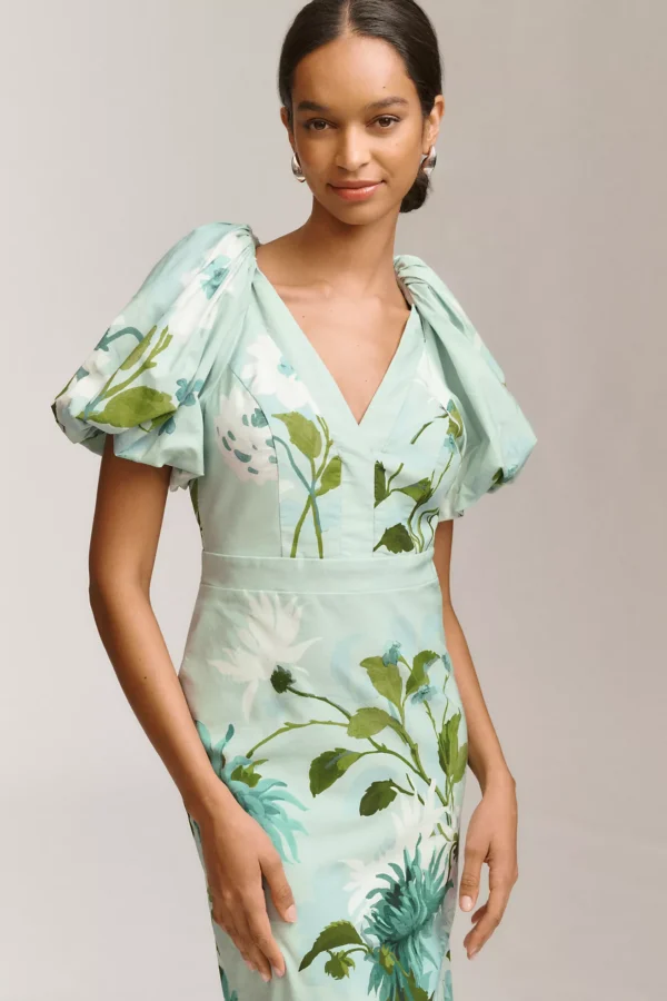 Vestido Midi BHLDN Brooke con Mangas Abullonadas - Imagen 2
