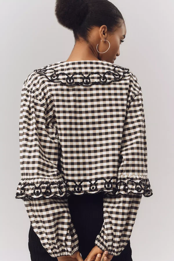 Blusa de Manga Larga con Nudo Frontal - Imagen 4