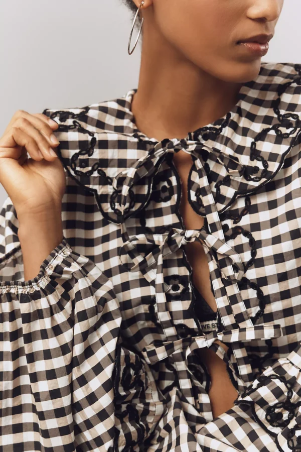 Blusa de Manga Larga con Nudo Frontal - Imagen 2