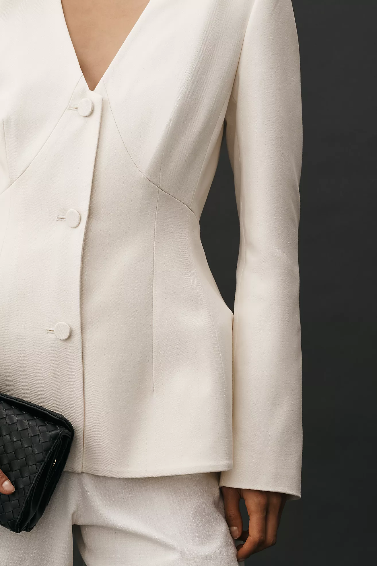 Blazer con escote profundo y diseño péplum de Mare Mare - Imagen 2