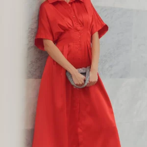 Vestido Camisero Tobie en Satén