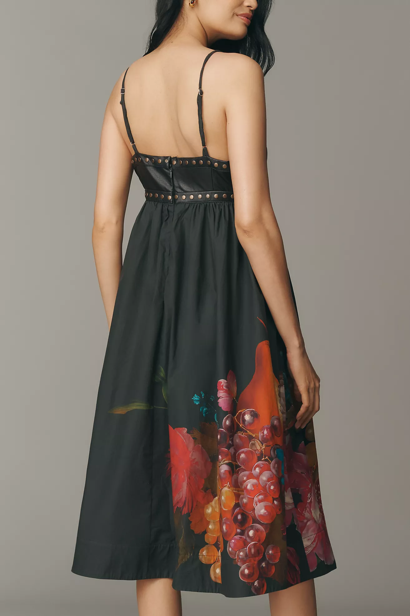 Vestido estilo babydoll de cuero sintético Twofer - Imagen 2