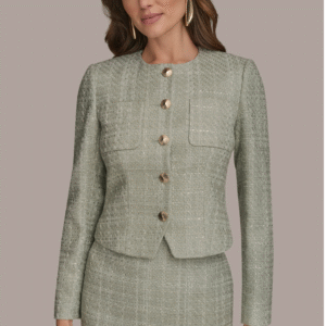 Chaqueta Lady de Tweed con Botones al Frente