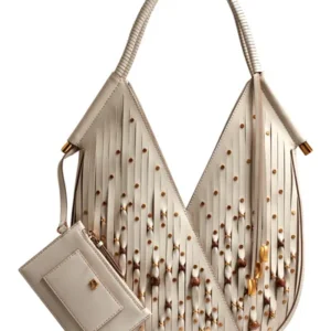 Bolso de Hombro Mini Baldwin con Detalle Calado