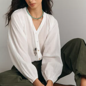 Blusa Bubble Abotonada Crinkled — Pilcro