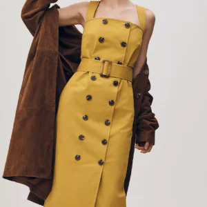 Vestido Midi Trench con Cinturón — Mare Mare