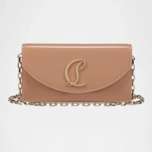 Loubi54 Flap Patent Leather Clutch Bag