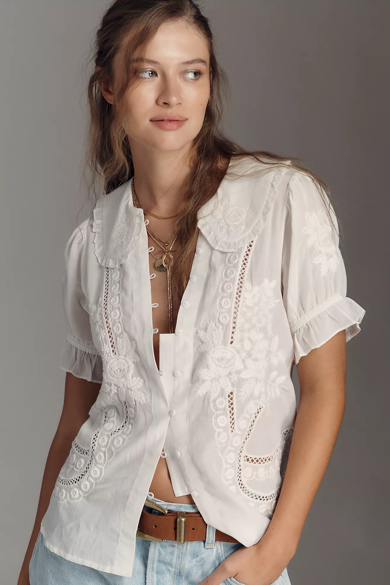 Blusa Keira con Bordado Pilcro - Imagen 4