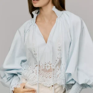 Blusa de Algodón con Encaje Mare Mare