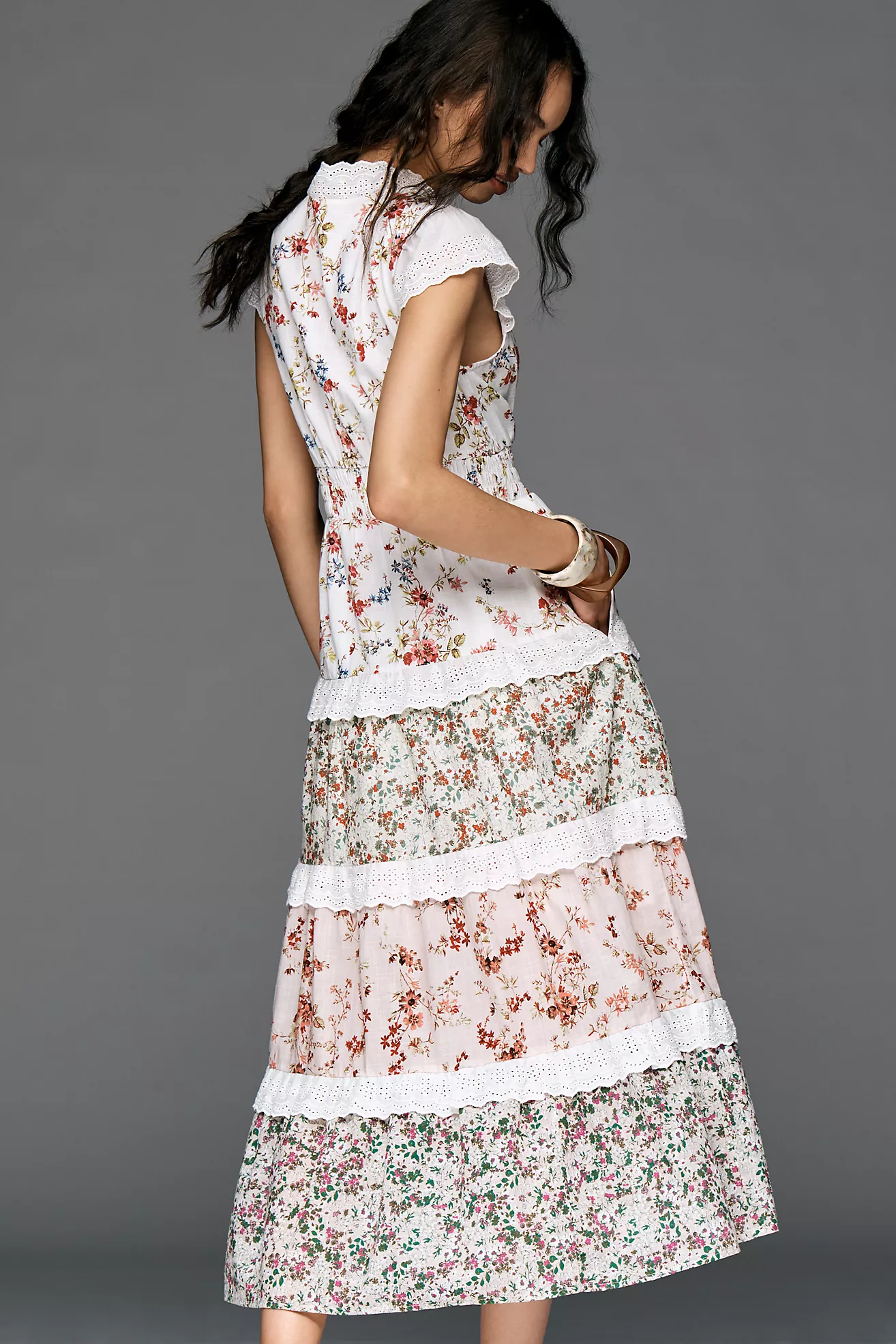 Vestido Midi Peregrine Tiered Deco - Imagen 4