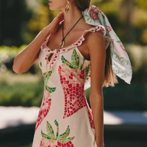 Vestido Mini Bordado Strawberry Celandine