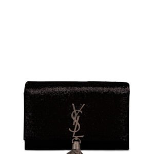 Clutch de Noche con Logo YSL y Detalle de Borla — Saint Laurent