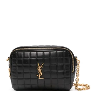 Saint Laurent bolsa crossbody con placa del logo