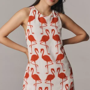 Vestido Mini Recto Estampado sin Mangas — Maeve