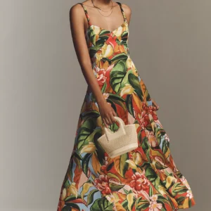 Vestido Maxi con Escote Corazón — Farm Rio x Anthropologie