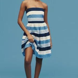 Vestido Strapless en Encaje de Algodón — Maeve