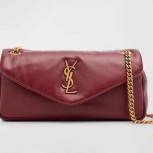 Saint Laurent Puffer Shoulder Bag — Bolso de Hombro en Piel con Cadena