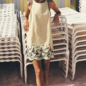 Vestido Mini Sail Away sin Mangas — Maeve