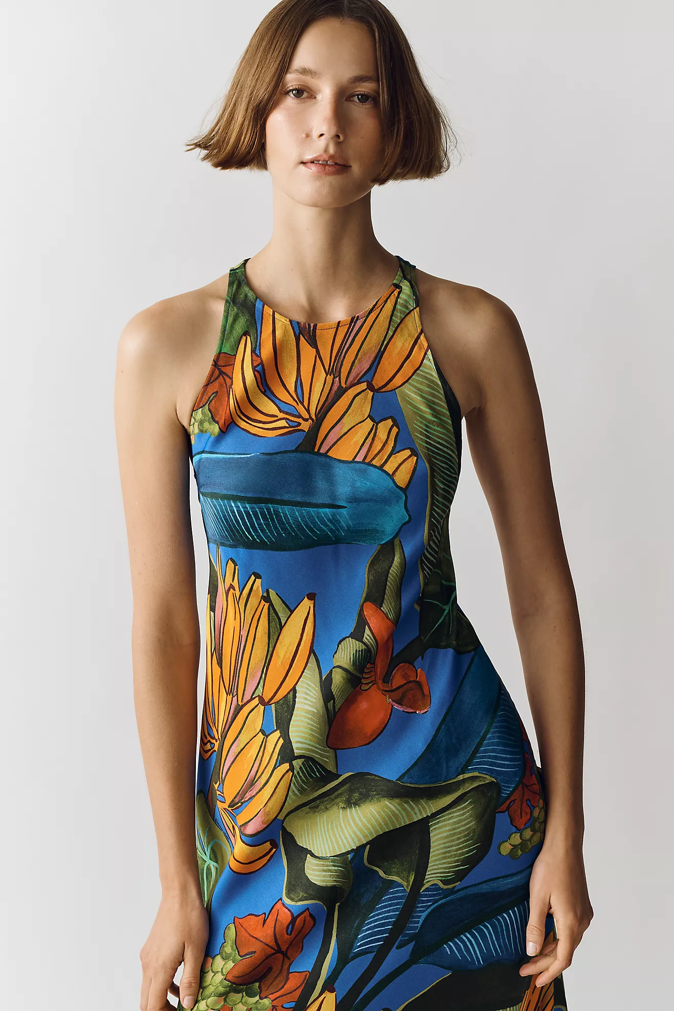 Vestido Midi Estampado Cuello Halter — Farm Rio