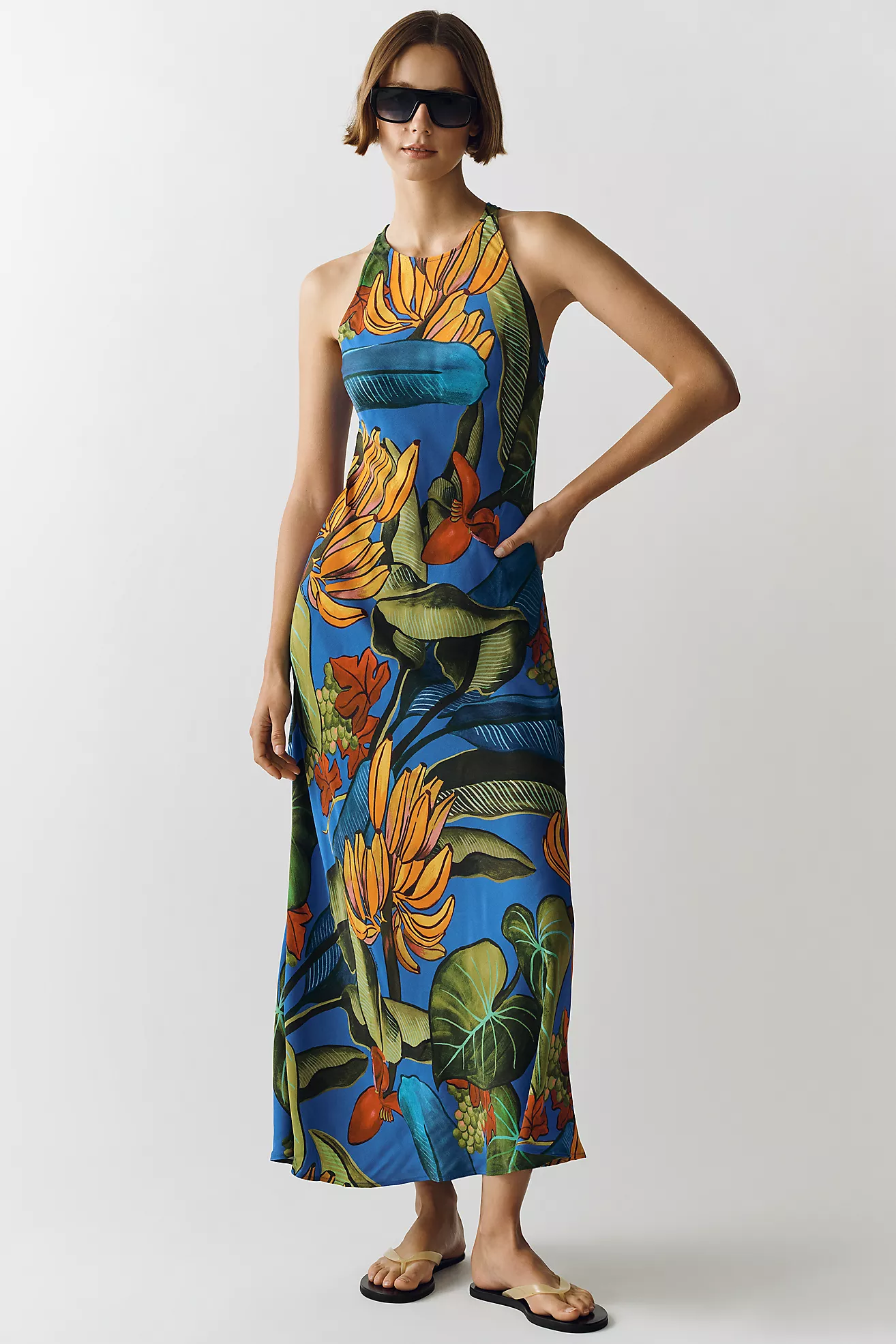 Vestido Midi Estampado Cuello Halter — Farm Rio - Imagen 2